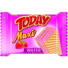 Elvan Today Maxı Çilekli Gofret 38 gr 24 Adet Karışık Meyve Lezzetli Tatlı Atıştırmalık