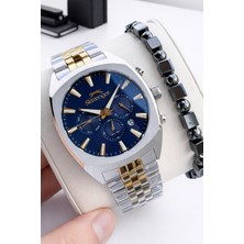 Slazenger Çelik Kordon Iç Fonksiyonları Aktif 10 Atm+Bileklik Hediyeli Erkek Kol Saati VS.BLKT.0883