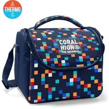 Coral High Kids Lacivert Geometrik Desenli Thermo Beslenme Çantası 37135
