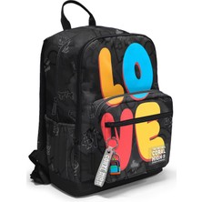 Coral High Renkli Love Desenli Okul Sırt Çantası 33230