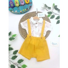 Mc Joy Zürafa Desen Müslin Gömlek&salopet 2'li Takım