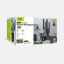 Al-Net 2.4g Wifi Bağlantılı 1080P, 2+2 4mp Çift Lensli 355° Geniş Açılı Ip Kamera