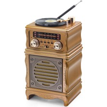 İlk El Grup Ieg™ Bluetooth Nostaljik Fm Radyo USB Tf Aux Hoparlör - Kahverengi FX2502B