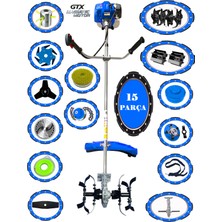 Eisenn German Forstpro-15 F830 Yan Tip Tırpan + Akrobat Çapalama + Toprak Eşeleme 15 Parça Full Set