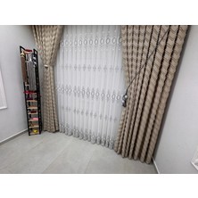 Nivemes Home Nivemeshome Ritim 3-0009 Ekru 1/3 Pileli Fon Perde
