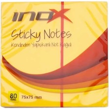 Inox Postit 75X75 80 Yaprak Fosforlu Turuncu - 3 Adet
