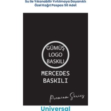 Balkan Ambalaj Suya Dayanıklı Yıkanır Ms Oto Paspas Kağıdı Siyah Gümüş Baskı Kağıt Paspas 50 Adet 35X50CM