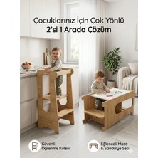 Cute Wood Ahşap Öğrenme Kulesi-Ceviz