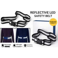 Vi Caro Siyah Pratik Reflektör Kemer Ayarlanabilir Gece Görünürlük Koşu Bisiklet Motor Güvenlik