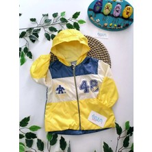 Bebessi 48 Baskı Kapüşonlu Yağmurluk Sarı