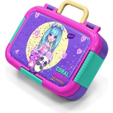 Coral High Kids Mor Pembe Anime Kız Desenli Paslanmaz Çelik Beslenme Kabı 39248