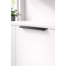Höger Entegre Kulp Bombeli Mat Siyah 50 cm (Arkadan Vidalı)