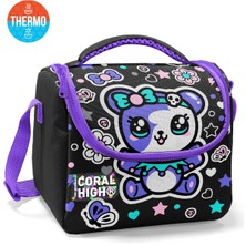 Coral High Kids Siyah Ayıcık Desenli Thermo Beslenme Çantası 37142