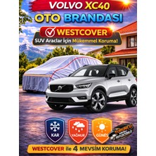 WestCover Yeni Volvo XC40  Uyumlu (Turuncu Dikişli-Ref) Oto Brandası,araba Çadırı