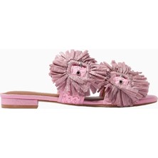 Kurt Geiger Raffia Buckle Zarif Tokalı Kadın Düz Sandalet