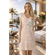 Zeyland Pamuklu V Yaka Kadın Gecelik Elbise 163