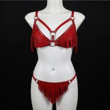 Luna Vanessa Body Deri Iç Çamaşırı Takımı -2142-AYS-TK-K-XL