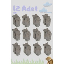 Cnt Erkek / Kız Bebek Kaydırmaz Taban Pamuklu Yumuşak Çorap – 12’li Paket