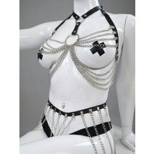 Luna Vanessa Çeyiz Için Body Deri Iç Çamaşırı Takımı -2050-CYZ-TK-S