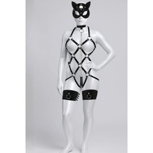Luna Vanessa Çeyiz Için Body Deri Iç Çamaşırı Takımı -2008-CYZ-TK-S-L