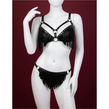 Luna Vanessa Çeyiz Için Body Deri Iç Çamaşırı Takımı -2142-CYZ-TK-S-M