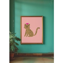 Des Vu Print Leopar Posteri, Leopar Pinterest Eclectic Maximalist Temalı Çerçevesiz Poste