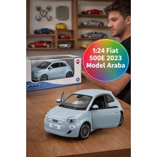 Toyfest 1:24 Fiat 500E 2023 Model Araba Die Cast Koleksiyonluk Oyuncak Açılır Kapı 14 cm Kutulu Detaylı Mini