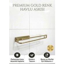 Edil Tasarım Metal Altın Renk Havlu Askısı,yapışkanlı,montaj/vidalama Gerektirmez