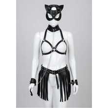 Luna Vanessa Çeyiz Için Body Deri Kostüm -2130-CYZ-KO-S