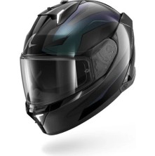 Shark Skwal I3 Mekarıum Siyah-Cameleon-Antrasit Kapalı Kask (Ledli Model)