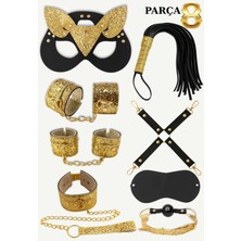 Luna Vanessa Yılbaşına Özel Esaret Deri Iç Çamaşırı Takımı -4012-YLBS-TK-M