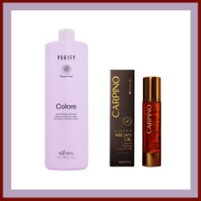 Kaaral Purify Colore 1000ML Şampuan +Carpino Lüx Argan Yağ 100ML Ikili Set