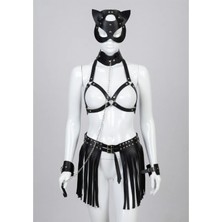 Luna Vanessa Sevgililer Günü Body Deri Iç Çamaşırı Takımı -2130-SVGI-TK-XL