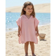 Joyous Mom & Kids 2 Katlı Organik Muslin Kapüşonlu Panço – Bebek ve Çocuklar Için %100 Pamuk Plaj ve Banyo Havlusu