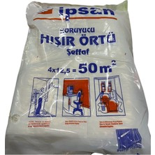 Veka Şeffaf Naylon Koruyucu Hışır Örtü 4X12,5 M (50 M²) Boya Badana Örtüsü