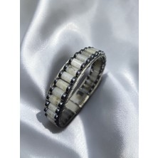 Basqio Doğal Taş Silindir Kesim Kilitli Bileklik - Havlit