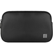 TechnoCase Parmak Izi Kilitli Mobil Aksesuar El Çantası Su Geçirmez Type-C Şarj Portlu Wiwu Alpha Serisi Siyah