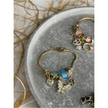 Gold Kalpli Nazar Bonculuk Bileklik