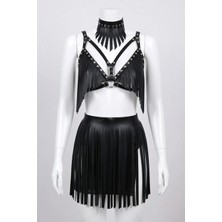 Luna Vanessa Çeyiz Için Body Deri Kostüm -2145-CYZ-KO-2XL