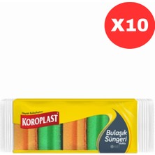 Koroplast 5 Li Oluklu Bulaşık Süngeri X10