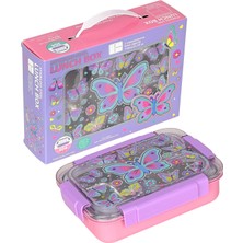 Dream Vest Bento 710ML Lunchbox Sevimli Dostlar Tek Katlı 3 Bölmeli Paslanmaz Çelik Sefer Tası Yemek Kutusu