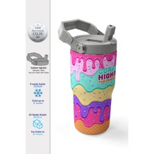 Coral High Dondurma Desenli Katlanır Ağızlıklı Çelik Termos 600 ml 38907