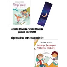Karma Kitaplar Okumayı Sevmeyen-Yazmayı Sevmeyen Çocuğun Hikayesi Seti  Düşler Haritası Kitap Ayracı Hediyeli !!