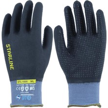 Starline STL-1006 4/4 Köpük Nitril Kaplı Naylon+Spandeks Astarlı Avuç Içi Puan Takviyeli 100° Isı Temasına Dayanıklı Eldiven No:10