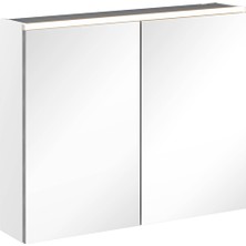 Vitra Core Dolaplı Üstten Aydınlatmalı Ayna, 80 Cm, Mat Beyaz 67610