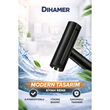 Dihamer 4 Fonksiyonlu Musluk Başlığı Ayarlanabilir Mutfak Lavabo Batarya Ucu Su Tasarruf Aparatı Kolay Kurulum Siya,antrasit,krom