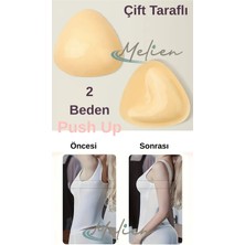 Melien Çift Taraflı Silikon Yapışkanlı Abiye Gelinlik Elbise Mayo Sütyen Göğüs Büyütücü Kaldırıcı Push Up Sütyen Pedi