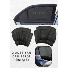 Ankaflex Araç Yan Cam Perdesi–uv Işınlarını Engelleyen Güneşlik Bebek Emzirme Perdesi Sineklik (2’li Set)