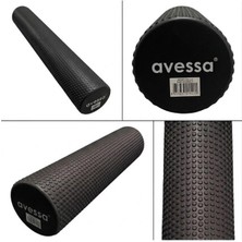 Avessa Afr Masajlı Uzun Foam Roller Siyah 90X15 cm
