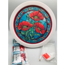 Duck Hoby 20X20 Yuvarlak Çerçeveli Çocuklar Için Boncuklu Taşlı Mozaik Elmas Boyama Goblen Pano Tablo Resim Boncuk Puzzle Diamond Painting